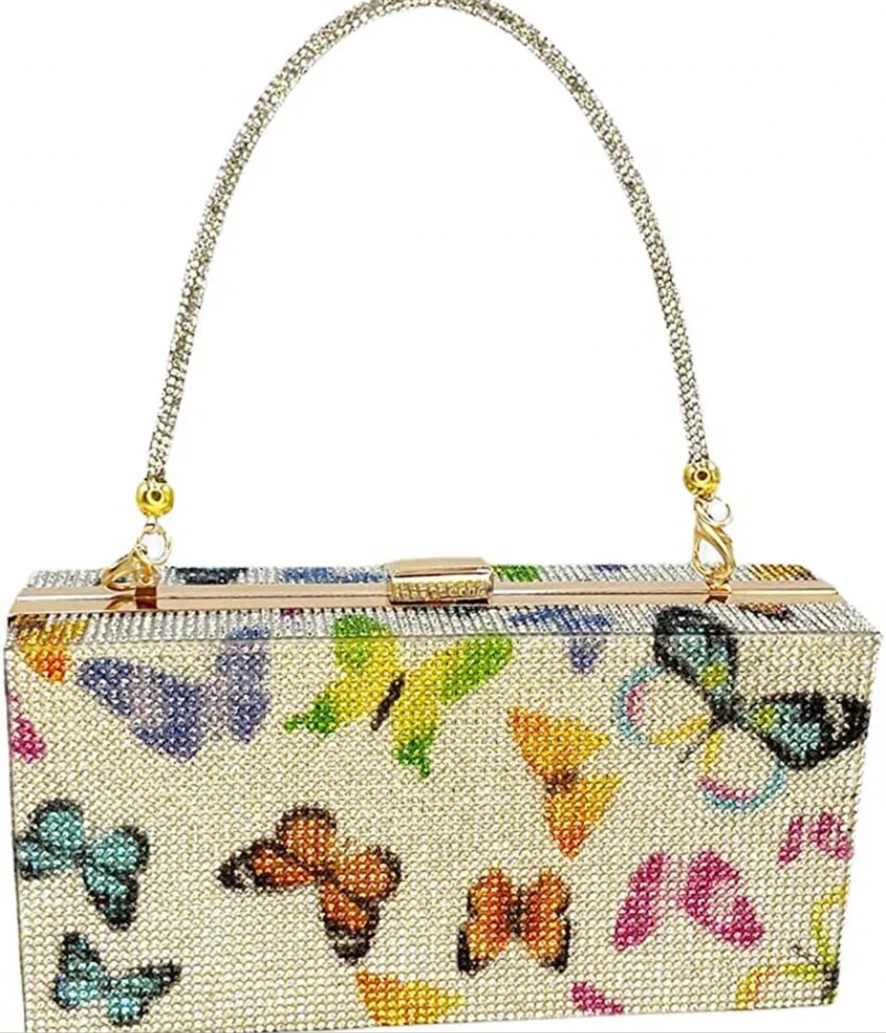 Butterfly diamond clutch