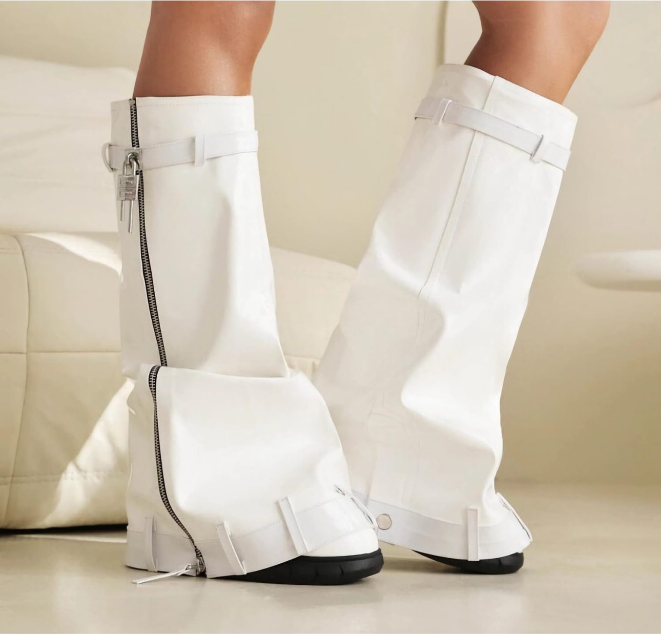 Platform Knee high booties