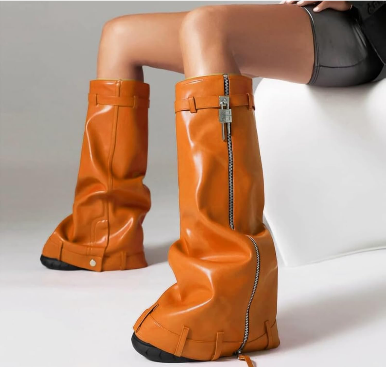 Platform Knee high booties