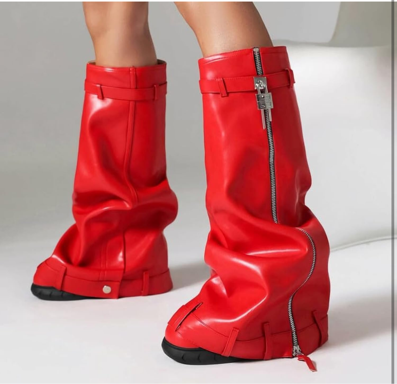 Platform Knee high booties