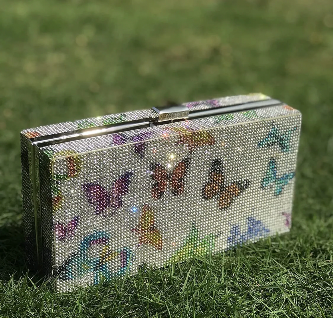 Butterfly diamond clutch