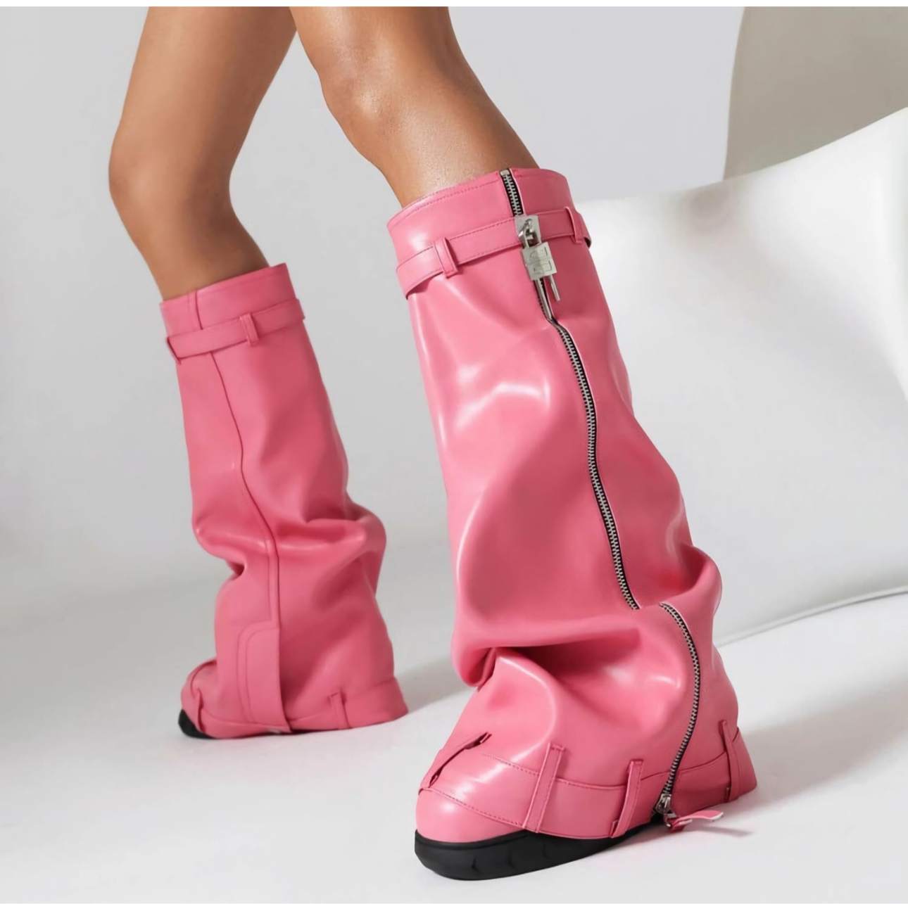 Platform Knee high booties