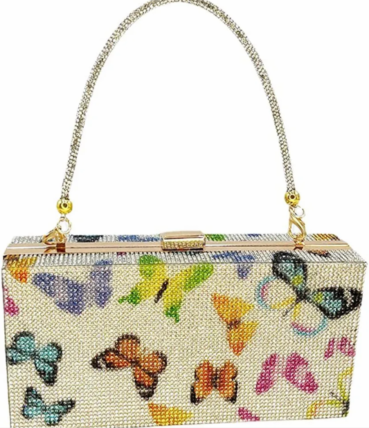 Butterfly diamond clutch